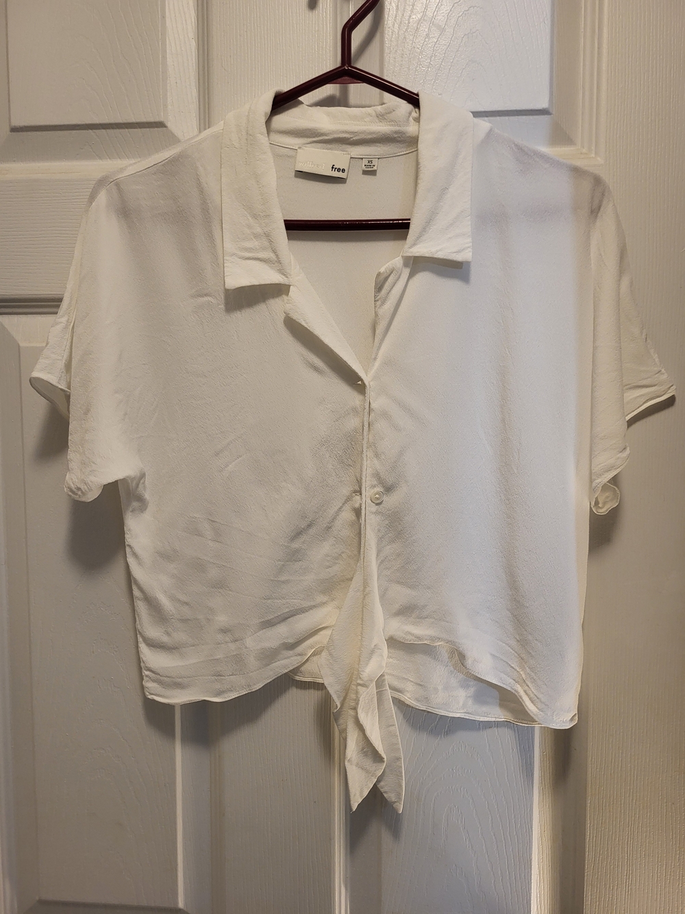 Wilfred White Tie-Front Button Down Shirt